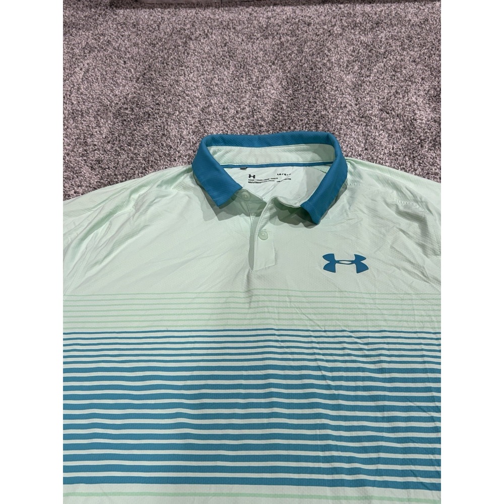 Under Armour‎ Heatgear loose fit men's Size Large Isochill Polo Multi Color